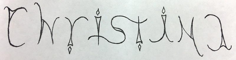 Ambigram Christina