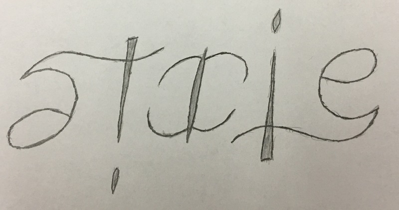 Ambigram Stacie