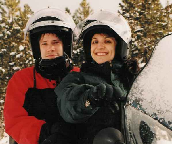 John & Serpil on Lake Tahoe Snow